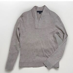 Brooks Brothers Gray V-Neck Sweater